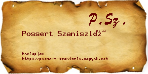 Possert Szaniszló névjegykártya